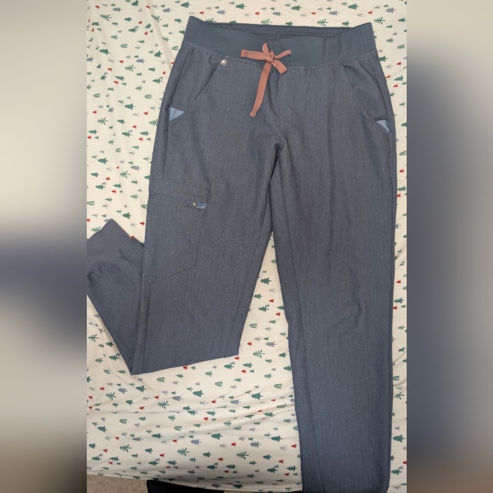Figs Zamora Joggers Scrub Pants Heather Denim